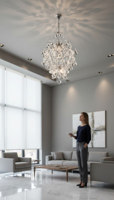 Luxe kroonluchter plafondlamp plafondlamp kroonluchter kristal zilver