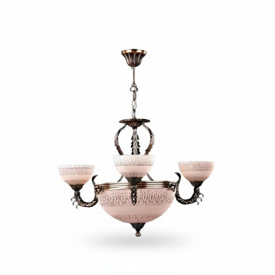 Plafondlamp Kroonluchter Plafondlamp Lamp Kroonluchter Glas Bruin Goud