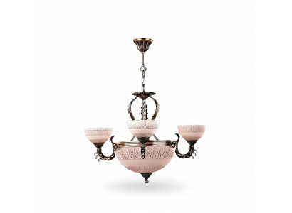 Plafondlamp Kroonluchter Plafondlamp Lamp Kroonluchter Glas Bruin Goud