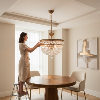 Plafondlamp luxe kroonluchter plafondlamp kroonluchter goud kristal kunst