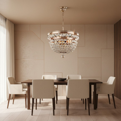 Plafondlamp luxe kroonluchter plafondlamp kroonluchter goud kristal kunst