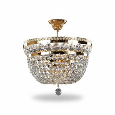 Kroonluchter Luxe Luster Plafondlamp Hanglamp Goud Kristal Kunst