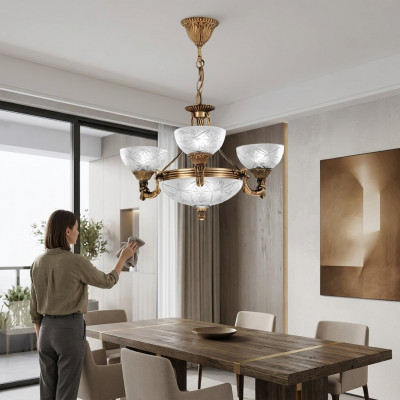 Plafondlamp Kroonluchter Plafondarmatuur Lamp Kroonluchter Glas Grijs Goud