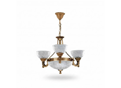 Plafondlamp Kroonluchter Plafondarmatuur Lamp Kroonluchter Glas Grijs Goud