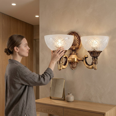 Wandlamp Wandlampen Type wandlamp kroonluchter wand lampen goud glas