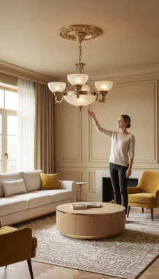 Kroonluchter plafondlamp kroonluchter lamp glas grijs goud