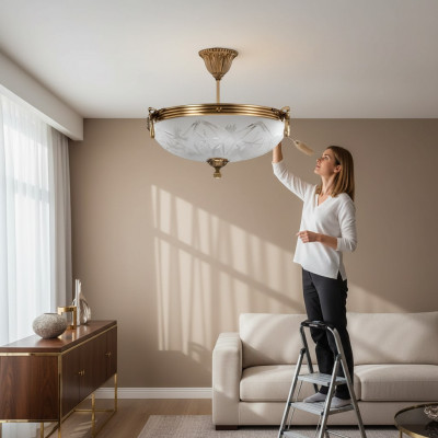 Lampenkroonluchter Plafondlamp Plafondlamp Lamp Kroonluchter Glas Goud Grijs