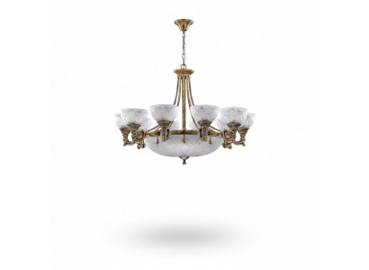 Kroonluchter luchter plafondlamp plafonnière lamp glas goud grijs