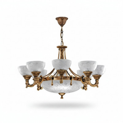 Plafondlamp Kroonluchter Plafondlamp Lamp Kroonluchter Glas Goud Grijs