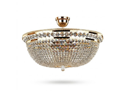 Ronde kristallen plafondlamp Luxe kroonluchter hanglamp Gouden kroonluchter