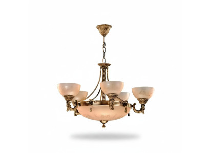 Kroonluchter plafondlamp luchter plafondlamp lamp glas goud beige