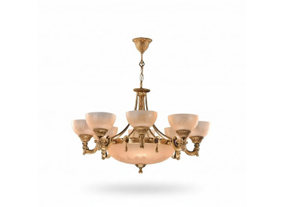 Luster plafondlamp plafondlamp lamp kroonluchter glas goud beige