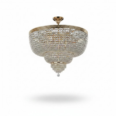 Luxe plafondlamp kroonluchter lampen kroonluchter kristal goud 100cm