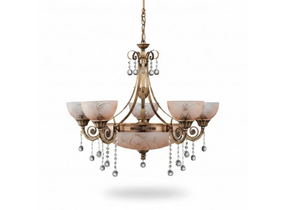 Plafondlamp kroonluchter plafondlamp lamp kroonluchter glas goud bruin
