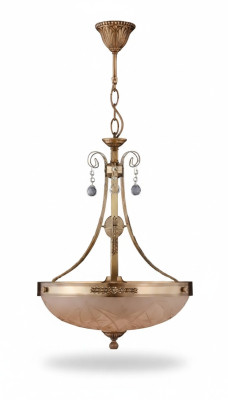 Kroonluchter plafondlamp luchter lamp glas goud bruin