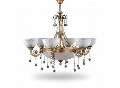 Luster Plafondlamp Plafondlicht Lamp Kroonluchter Glas Goud Ridder Hotel