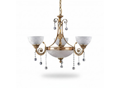 Kroonluchter lamp plafondlamp luchter plafondlamp glas goud grijs
