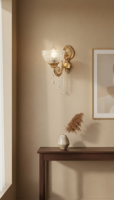 Wandlamp Wandlampen Goud Wandlamp Kroonluchter Wandlampen Grijs Glas