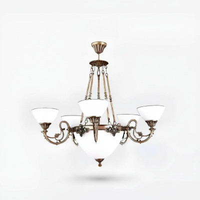 Plafondlamp Plafonnière Kroonluchter Lamp Luchter Glas Kunst Wit