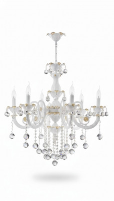 Luxe kroonluchter plafondlamp luster plafondlamp wit kristal