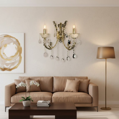 Wandlamp Wandlamp wandlampen Art chandelier wandlamp Goud Kristal