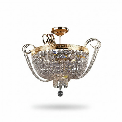 Plafondlamp Luxe Kroonluchter Plafondlamp Luster Goud Kristal