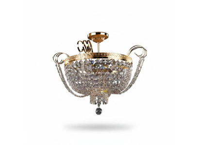 Plafondlamp Luxe Kroonluchter Plafondlamp Luster Goud Kristal