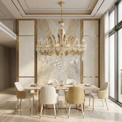 Plafondlamp Luxe kroonluchter Plafondlamp Kroonluchter Goud Kristallen Lamp
