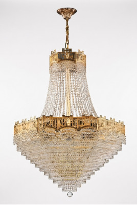 Luxe plafondlamp kroonluchter plafondlamp kroonluchter goud kristal 77x145
