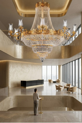 Luxe plafondlamp kroonluchter plafondlamp luchter gouden kristallen lamp