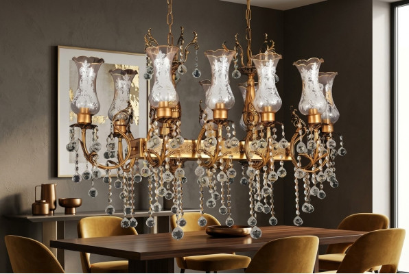 Kroonluchter plafondlamp luxe plafondlamp kroonluchter goud kristal lamp