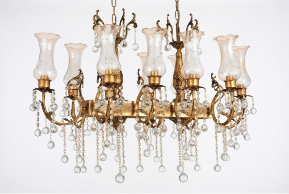 Kroonluchter plafondlamp luxe plafondlamp kroonluchter goud kristal lamp