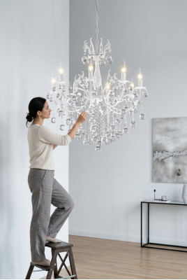 Luxe plafondlamp wit kroonluchter plafondlamp kroonluchter kristallen lamp