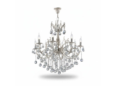 Hanglamp Luxe Zilver Kroonluchter Plafondlamp Lüster Kristallen Lamp