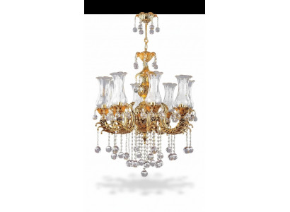 Luster Luxe Plafondlamp Gouden Kroonluchter Kristal Kunst