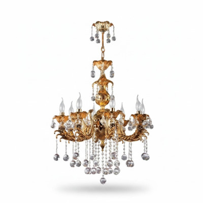 Plafondlamp Luster Luxe Plafondlamp Gouden Kroonluchter Kristallen Lamp