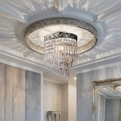 Kroonluchter Plafondlamp Luxe Zilver Plafondlamp Kroonluchter Kristal