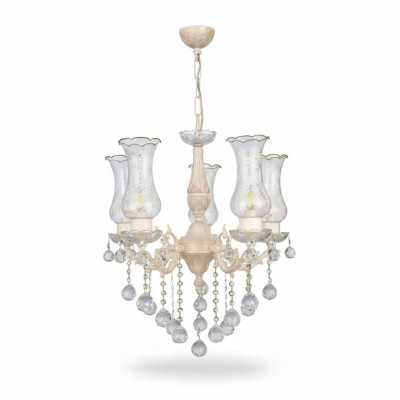 Klassieke kroonluchter Plafondlamp Crème Kristallen Hanglamp Plafonnière