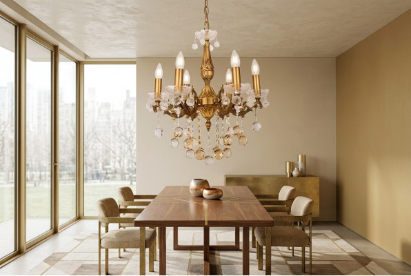 Kroonluchter plafondlamp luxe gouden plafondlamp kroonluchter kristal kunst
