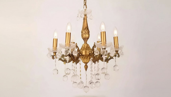 Kroonluchter plafondlamp luxe gouden plafondlamp kroonluchter kristal kunst
