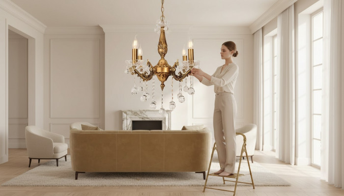 Kroonluchter Plafondlamp Luxe Goud Hanglamp Kroonluchter Kristal Kunst