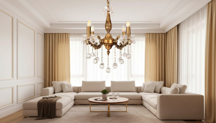 Kroonluchter Plafondlamp Luxe Goud Hanglamp Kroonluchter Kristal Kunst