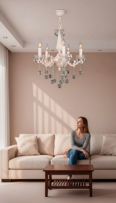 Kroonluchter plafondlamp luxe beige kristallen kroonluchter plafondlamp kristal