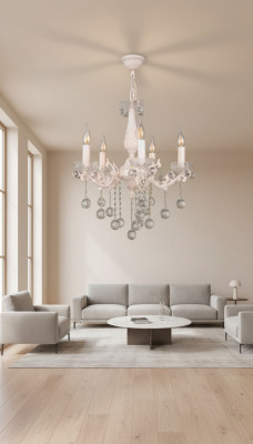 Kroonluchter plafondlamp luxe beige kristallen kroonluchter plafondlamp kristal