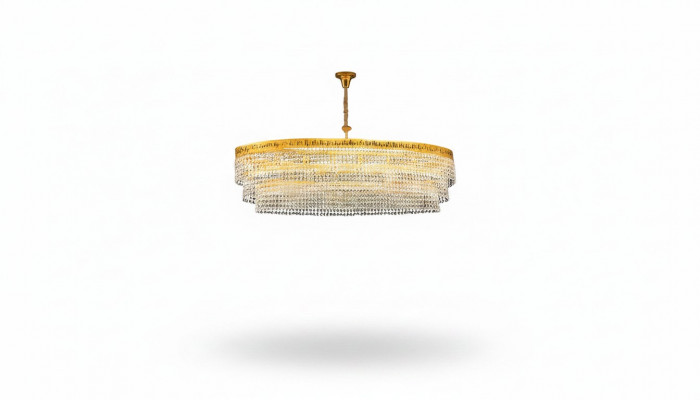 Luxe kroonluchter plafondlamp goud kroonluchter plafondlamp kristal kunst