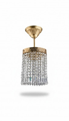 Luster Plafondlamp Lamp Goud Kroonluchter Plafondlamp Kristal Art