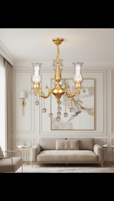 Plafondlamp Kroonluchter Goud Hanglamp Luchter Kristallen Lamp