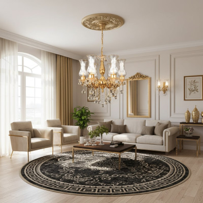 Plafondlamp Plafondluchter Kroonluchter Goud Kandelaar Kristallen lamp