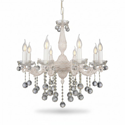 Luster Plafondlamp Kroonluchter Beige Kristallen Lamp