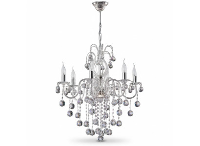 Zilveren plafondkroonluchter kroonluchter plafondlamp luchter kristallen lamp